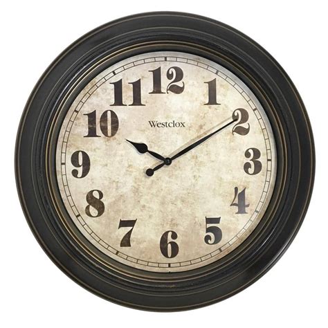 Westclox 32213 20 Bronze Round Oversized Classic 20 Wall Clock 32213