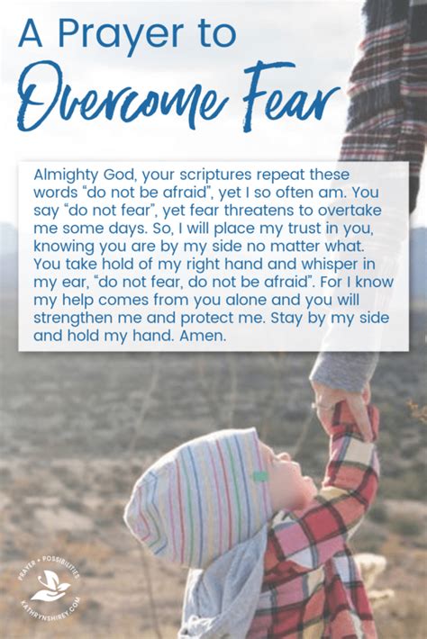 Daily Prayer To Overcome Fear Prayer And Possibilities