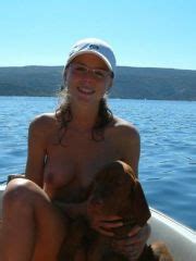 Topless French Gf Shows Her Breasts On A Boat Photo