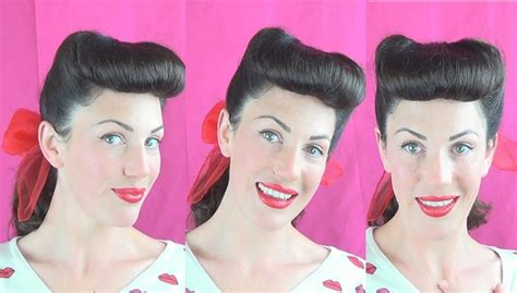 Classic Pinup Bumper Bangs And Victory Rolls Tutorial Fitfully Vintage