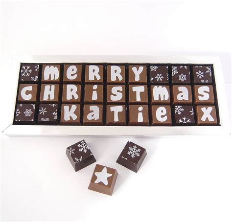 Personalised Christmas Chocolates By Chocolate By Cocoapod Chocolate