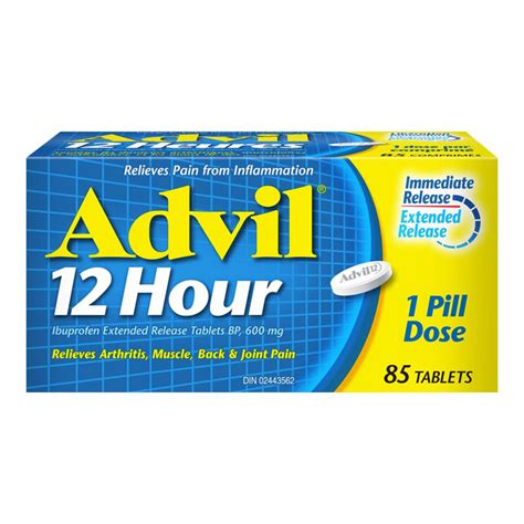 Advil 12 Hour Ibuprofen Extended Release Tablets 600mg 85s