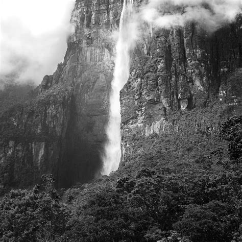 Cloudy Angel Falls Wall Art Photography