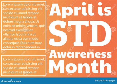 april is std awareness month concept sexually transmitted diseases template for background