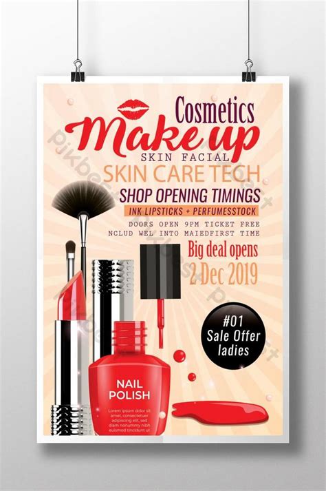 Make Up And Cosmetics Advertisement Posters Psd Free Download Pikbest