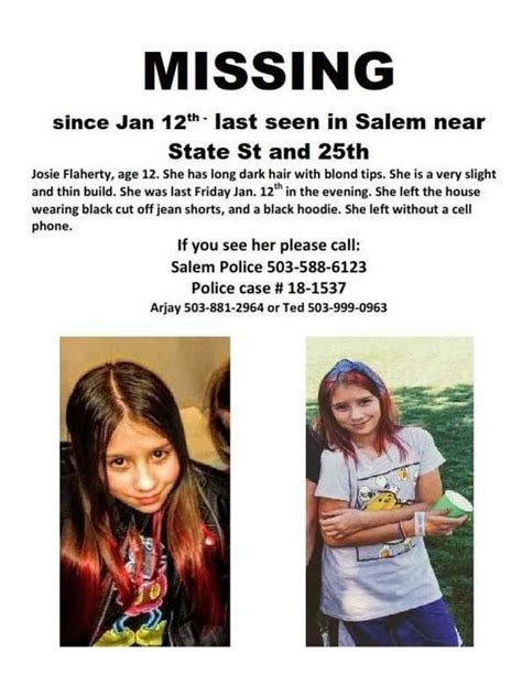 Missing 12 Year Old Salem Girl Found Safe