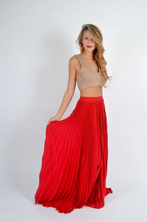 red pleated maxi skirt pleated maxi skirt maxi skirt skirts