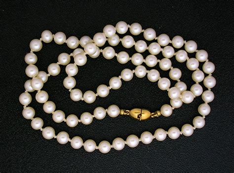 24 Inch Vintage 65mm Monet Faux Pearls