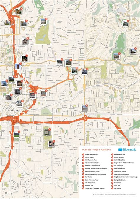 Maps Of Downtown Atlanta Interactive And Printable Maps