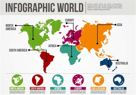 Mapa Mundi Infografía Descargue Gráficos Y Vectores Gratis