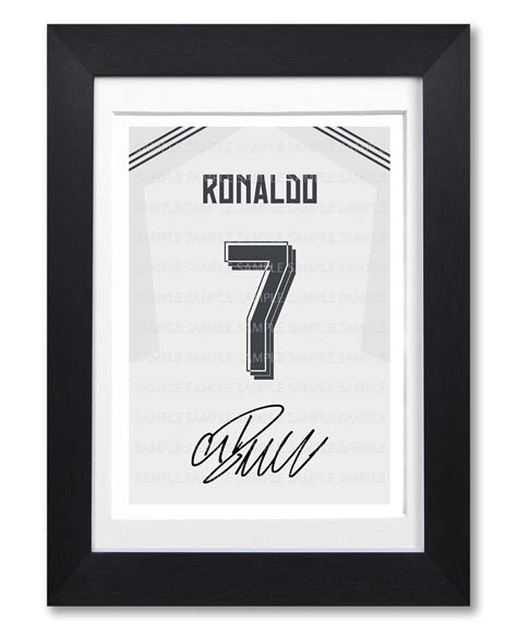 Cristiano Ronaldo Real Madrid Autographed Signed And Framed Pp Poster