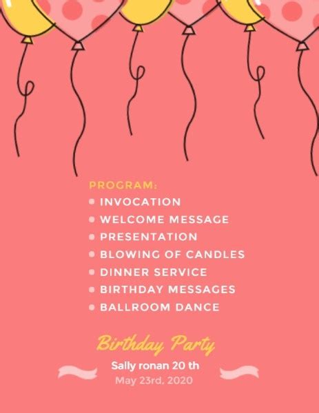 38 Free Program For 21st Birthday Party Download Emceeescripts