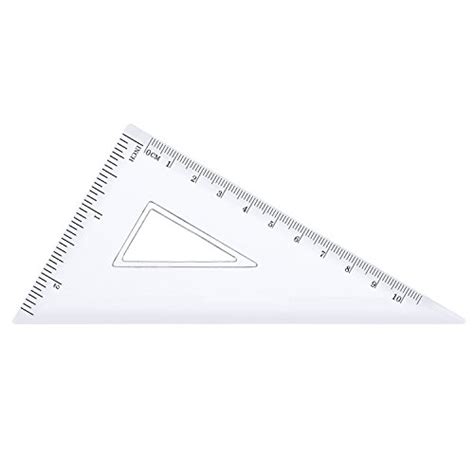 4 Pieces Math Geometry Tool Plastic Clear Ruler Sets