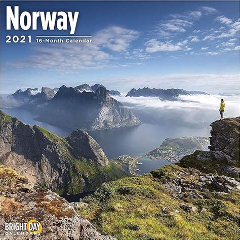 2021 Norway Wall Calendar By Bright Day 12 X 12 Inch