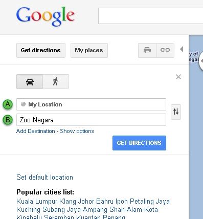 Get google maps driving directions with many options. ZOO ON THE GLOBE: ZOO NEGARA MAP - How To Get To Zoo ...