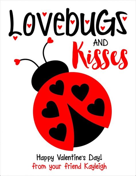 Ladybug Personalized Valentines