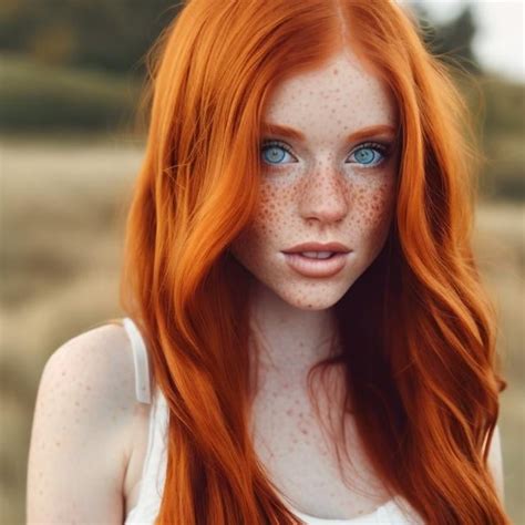 Ginger Hair Auburn Hair Freckled Feminine Girl