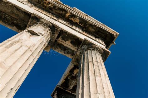 Ancient Greek Ruins Columns Building Stock Image Image Of History