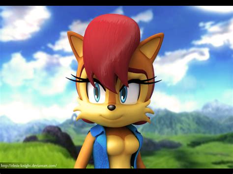 3d Sally Acorn Sonic The Hedgehog Fan Art 32756948 Fanpop