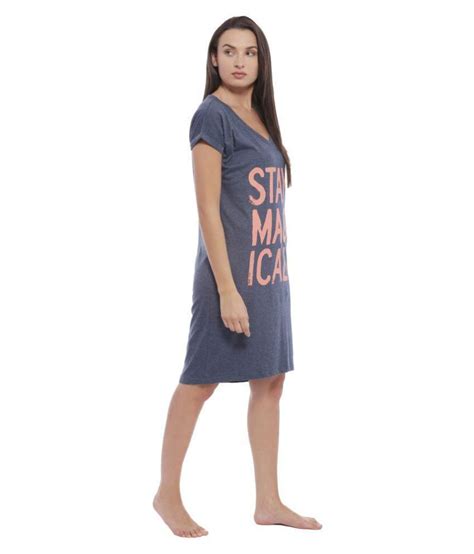 Buy Slumber Jill Cotton Nighty And Night Gowns Purple Online At Best Prices In India Snapdeal
