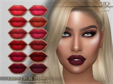 The Sims Resource Lipstick N160 By Fashionroyaltysims • Sims 4 Downloads