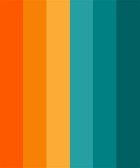 Orange And Teal Color Palette Teal Color Schemes Orange Color