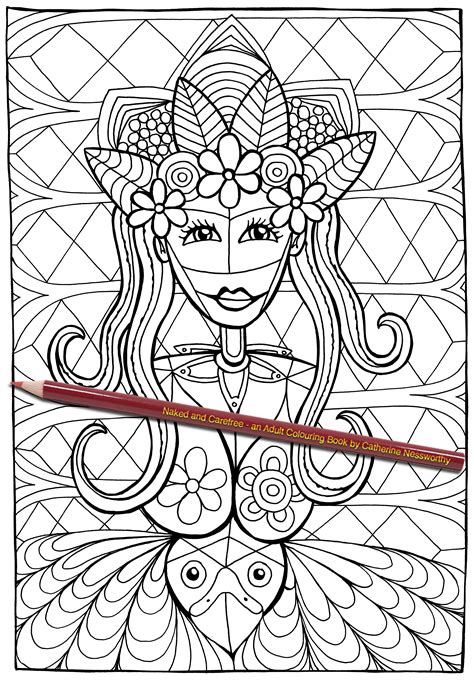 Naked And Carefree An Adult Colouring Book By Catherine Nessworthy My