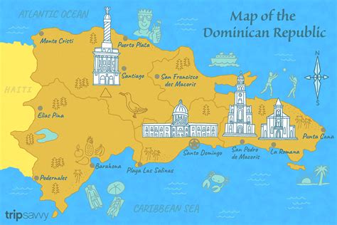 Map Of The Dominican Republic In The Caribbean