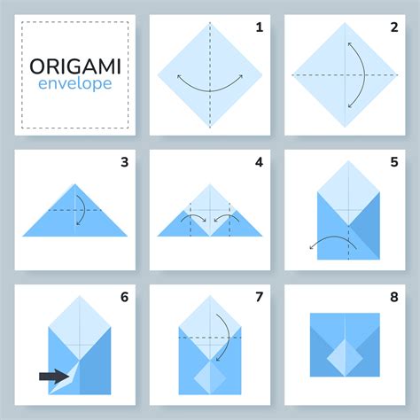 Envelope Origami Scheme Tutorial Moving Model Origami For Kids Step