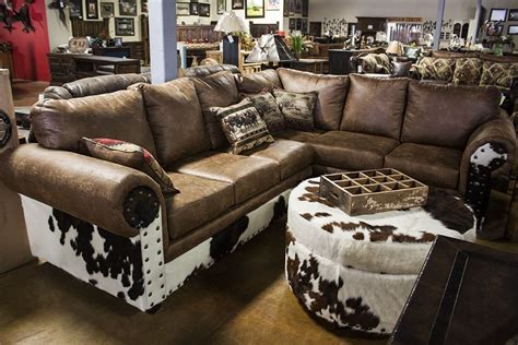 Union Sectional With Cow Hide Interested In This Piece Contact Us For