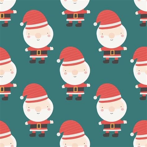 Premium Vector Christmas And New Year Symbols Santa Clause Vector Seamless Pattern Digital