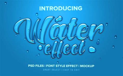 Premium Psd 3d Water Liquid Text Effect Text Effects Water Drop