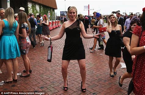 melbourne cup 2012 shocking video of drunk woman punching racegoers daily mail online