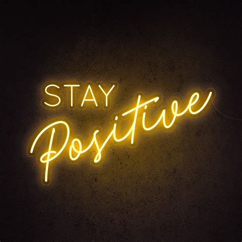 Stay Positive Neon Sign In 2020 Neon Signs Neon Yellow Aesthetic Pastel