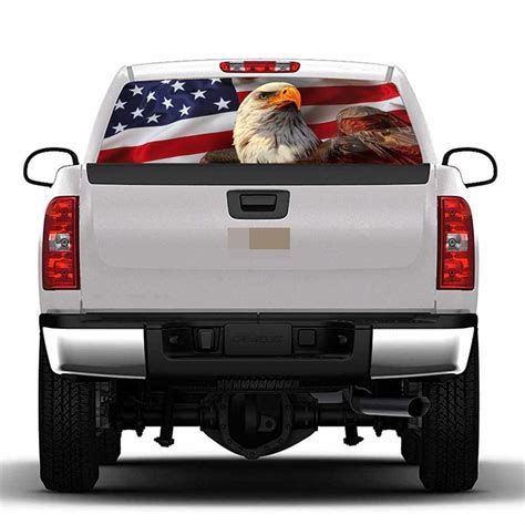 Best Selling American Eagle Flag Stars Rear Window Graphic Decal
