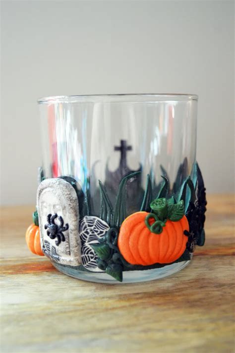 Polymer Clay Halloween Votive By Timothydormandesigns On Etsy