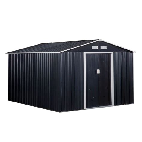 Outsunny 11 X 9 Metal Garden Shed Utility Tool Storage Outdoor House