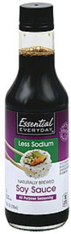 Essential Everyday Naturally Brewed Less Sodium Soy Sauce 10 Oz