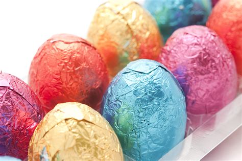 Tray Of Colourful Easter Eggs Creative Commons Stock Image