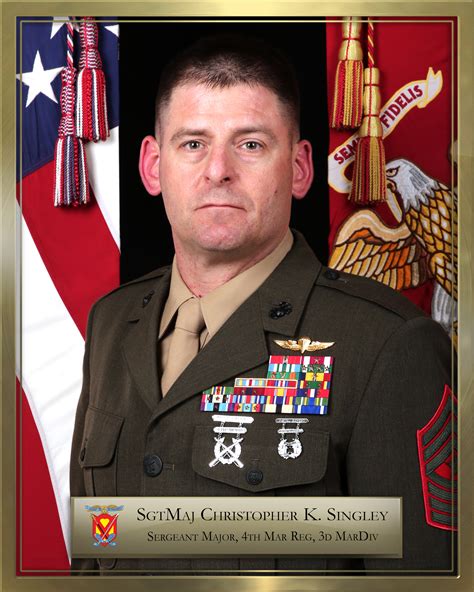 Sergeant Major Chris K Singley United States Marine Corps Flagship