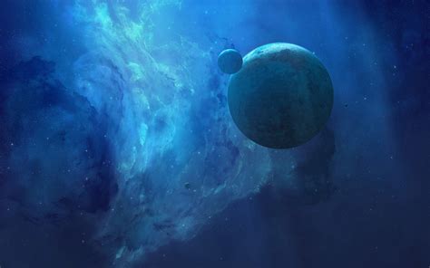 Wallpaper Digital Art Sea Planet Space Blue Underwater Ocean