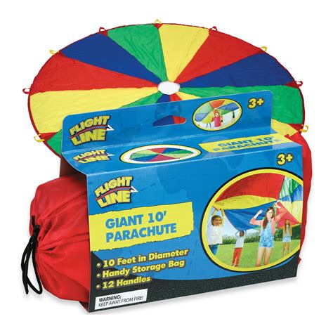 Flight Line Kids 10 Foot Play Parachute Toy W 12 Handles For Team