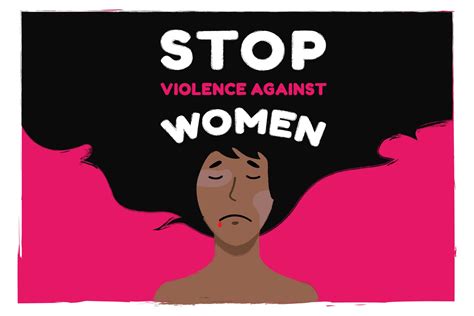 Stop Violence Against Women With Hand Drawn Style 3440395 Vector Art At
