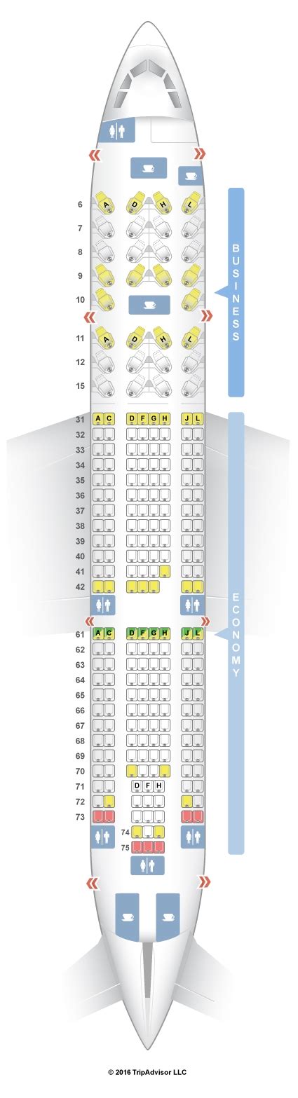 Airbus A332 Seat Map
