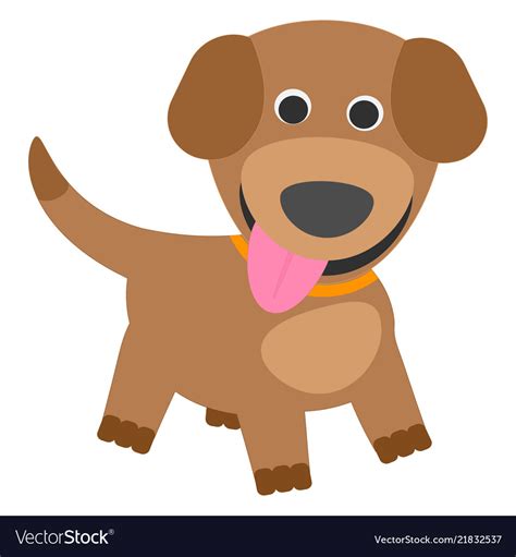 Cute Puppy On A White Background Royalty Free Vector Image