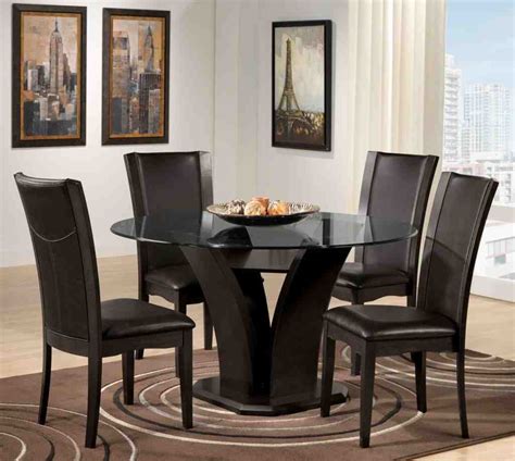 Never use oiled or treated cloths on lacquered finishes. Round Black Kitchen Table and Chairs - Decor Ideas