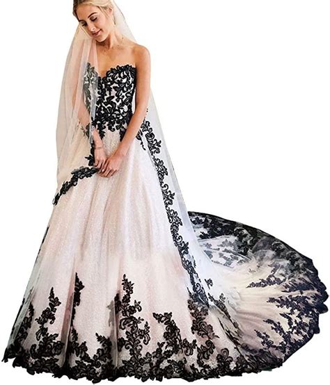 Custom Made Wedding Gothic Black A Line Wedding Dresses Plus Size Goth