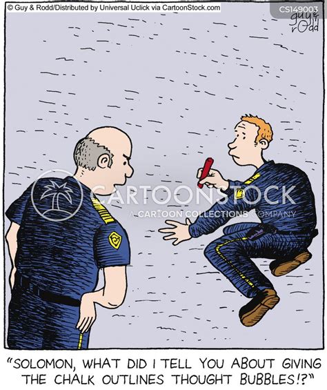 Murder Crime Scene Cartoon