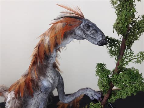 Therizinosaurus Cheloniformis Sculpture With Feathers — Stan Winston