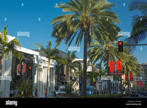 North Rodeo Drive Beverly Hills Los Angeles California Usa Stock Photo